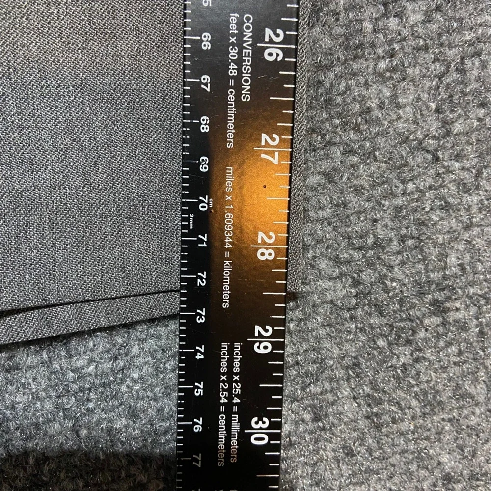 Levis Action Slacks Vintage Mens 38x28.5‎ Grey Flat Front Dress Pants Trousers